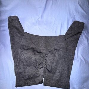 Gray High-Waisted Leggings